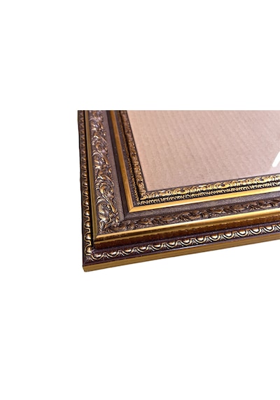 Avukatlık Ruhsatname Çerçevesi - 33x48 - Hakiki Camlı Gold Varak
