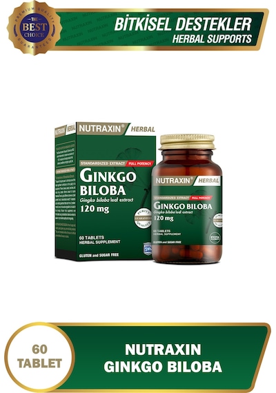 Nutraxin Ginkgo Biloba 120 Mg 60 Kapsül