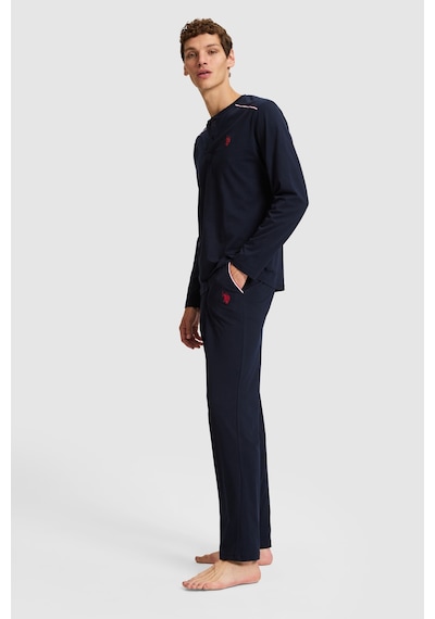 U.S. Polo Assn. Erkek Lacivert Pijama Takımı 50333256-vr033