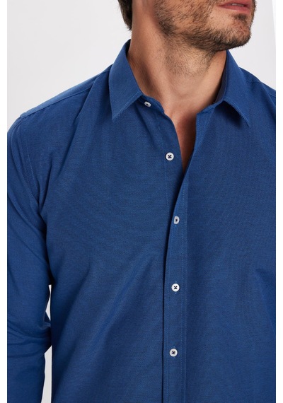Tudors Modern Slim Fit Uzun Kollu Pamuklu Kolay Ütü Armürlü Erkek Sax Mavi Gömlek-23990 Saks Tudors Modern Slim Fit Uzun Kollu Pamuklu Kolay Ütü Armürlü Erkek Sax Mavi Gömlek-23990 Saks
