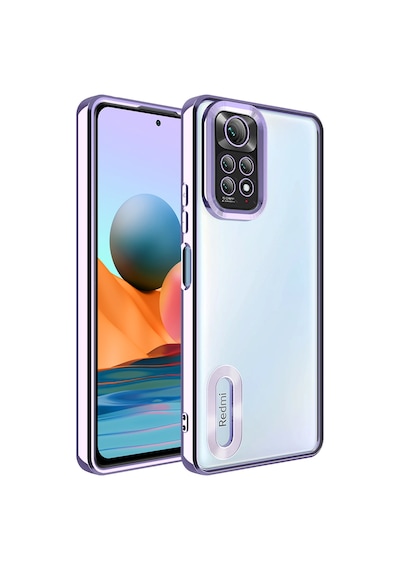 More Tr Redmi Note 11 Global Kılıf Kamera Korumalı Logo Gösteren Mtr Omega Kapak - Lila