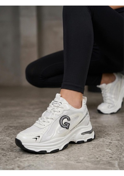 Guja 26k450 Kadın Kalın Taban İçten Dolgulu Sneaker Ayakkabı Beyaz