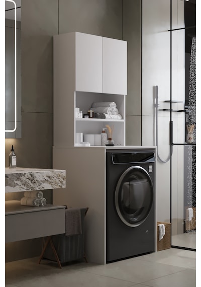 Vega Çamaşır Makinesi Üstü Dolap Banyo Dolabı Kapaklı Dolap Çamaşır Dolabı Üst Dolap Beyaz Vega Çamaşır Makinesi Üstü Dolap Banyo Dolabı Kapaklı Dolap Çamaşır Dolabı Üst Dolap Beyaz
