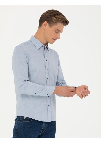 Cacharel Erkek Açık Mavi Gömlek Desenli 50273661-vr003 Denim
