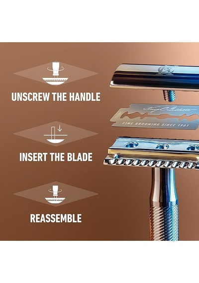 King C. Gillette Krom Kaplama Saplı Tıraş Bıçağı + Jilet 5'li