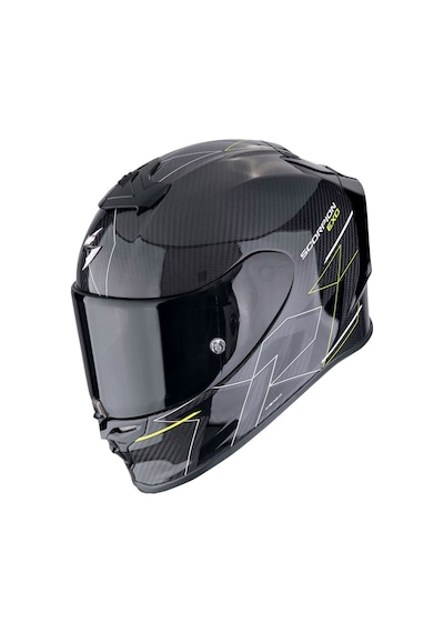 Scorpion Exo R1 Evo Carbon Cynergy Spor Motosiklet Kask Siyah Sarı Siyah - Sarı