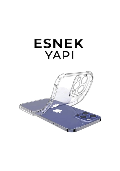 Apple Uyumlu  iPhone 11 Pro Max Kamera Korumalı Airbag Şeffaf Antishock Köşe Korumalı Antishock Silikon Kılıf