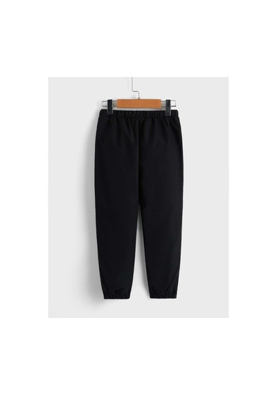Tarzsokak Toddler Boys Cartoon & Letter Graphic Pants Siyah
