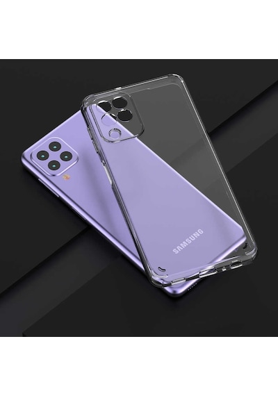 Galaxy A22 4G Kılıf Zore Coss Şeffaf Sert Silikon Kılıf