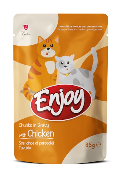Enjoy Tavuk Etli Kedi Pouch Yaş Mama 85gr X 22 Adet