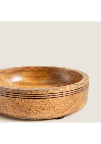 Raye Ahşap Sunum Kasesi 15x15x4 Cm Natural