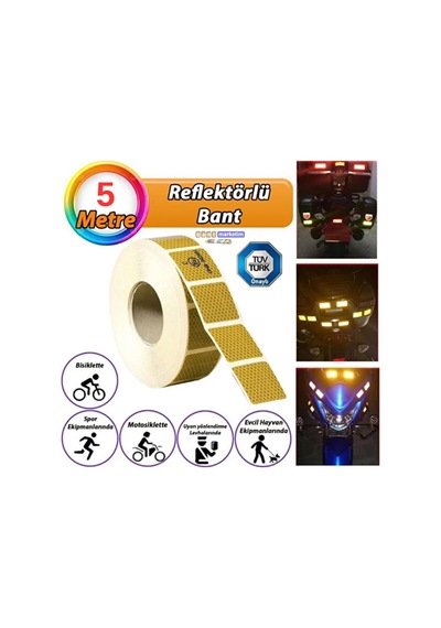 Tüvtürk Onaylı Reflektörlü Reflektif Fosforlu Şerit Bant Kes Tdrtr