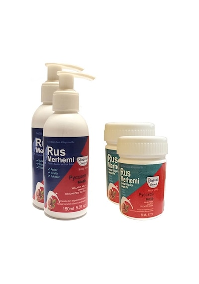 Hintohu Tüy Dökücü Azaltıcı Rus Merhemi 150 Ml 2 Adet + Genital Bölge Merhemi 50 Ml 2 Adet