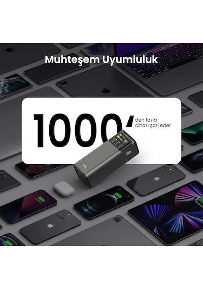 Bix Pb200w 24000mah 140w Usb-c Pd & Usb-a Çıkışlı Powerbank Gri Gri