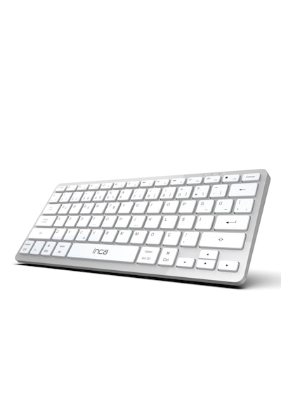 Inca Ibk-565bt Bluetooth 5.0 Şarj Edilebilir Akıllı Gümüş Klavye