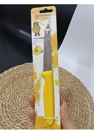 Sürmene 61004 Mutfak Bıçağı 9,50 Cm Sarı Çok Renkli