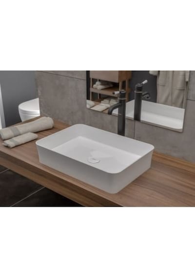 Bocchi Slim Line Dikdörtgen Lavabo 55 x 38 CM Beyaz 1476-001-0125