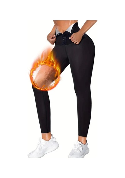 Sauna Termal Toparlayıcı Agraflı Tayt 4409 Siyah