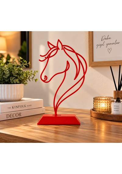 Meydora Dekoratif 3d At Figürü Minimalist At Büstü Masaüstü Dekorasyon