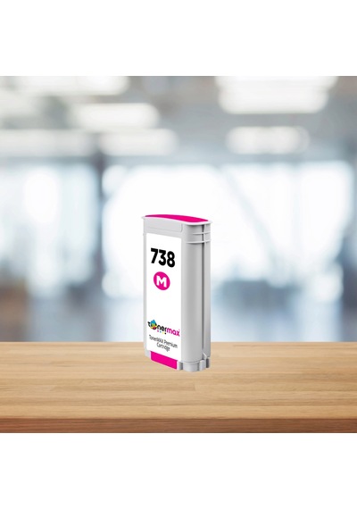 Hp Uyumlu Tonermax 738 498n6a 130 Ml Kırmızı Kartuş / Designjet T850 / T950