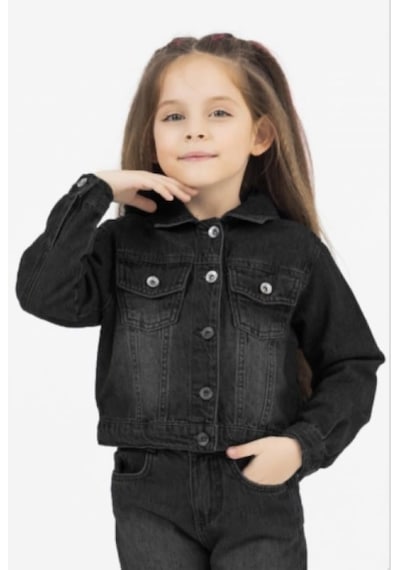 Dmb Kids Kız Kot Ceket 24ydmb0053 Siyah