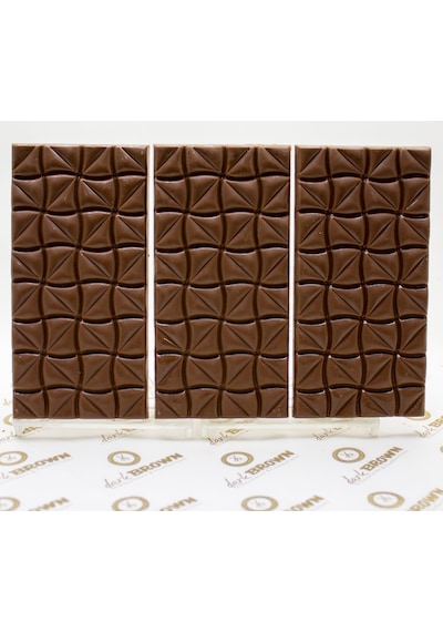 Dark Brown Sütlü Gerçek Tablet Çikolata El Yapımı Bar Çikolata 3 x 100 G