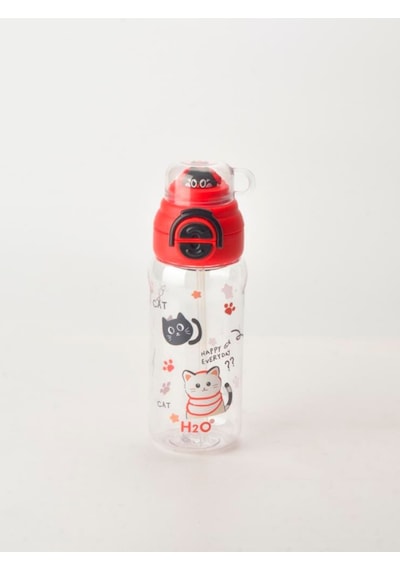 H2o Sevimli Desenli Polikarbon Matara 650 Ml Kırmızı