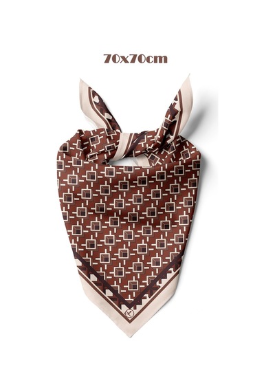Kanvas Patlaması Desen 70 70cm Bandana/fular Çok Renkli
