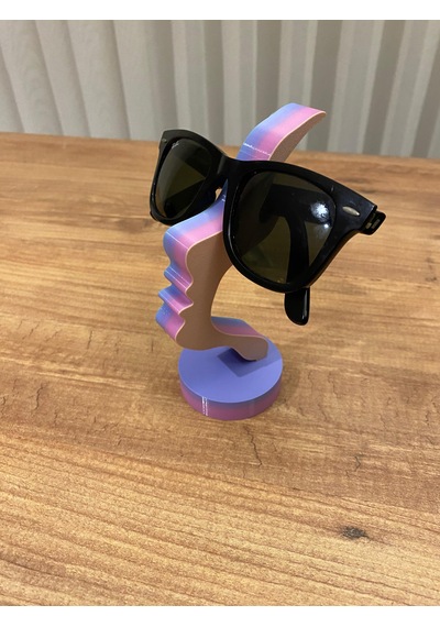 3d Baskı Dekoratif Yüz Tasarımlı Gözlük Standı Masaüstü Gözlük Tutucu Çok Renkli