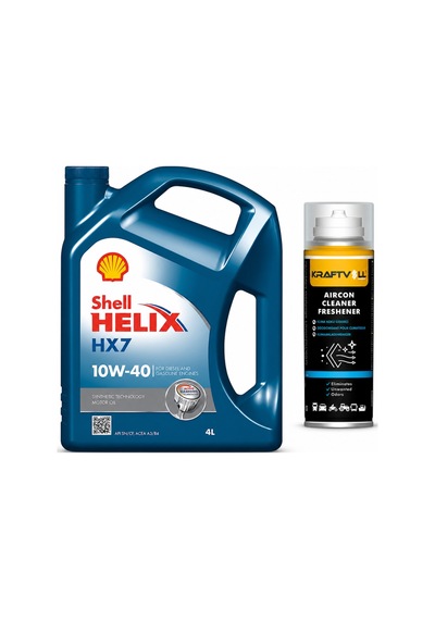 Shell Helix Hx7 Motor Yağı 10w-40 4 Litre + Klima Bombası 200 ML