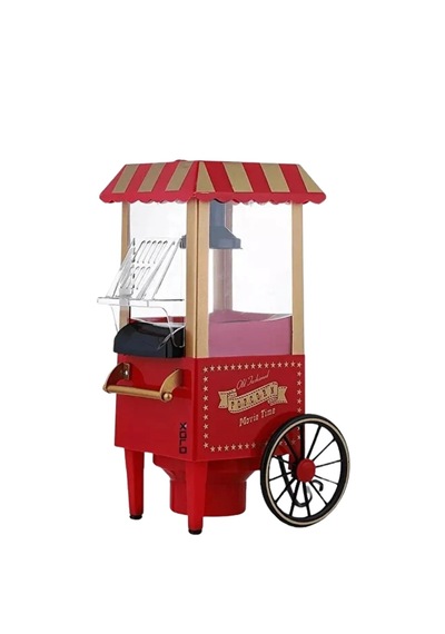 Mey İthalat Yağsız Mısır Patlatma Makinesi Sıcak Hava Popcorn Makinesi Nostaljik Tasarım Renkli
