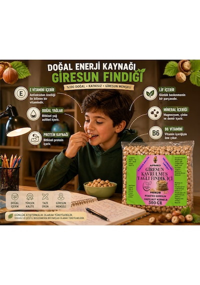 Giresun Kavrulmuş Yağlı Fındık İçi 500 Gr Ve Fındık Ezmesi 660gr