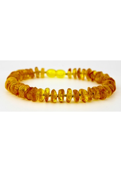 Kehribar Bileklik Amorf Tasarım Ambergold Blk23-97 Çok Renkli