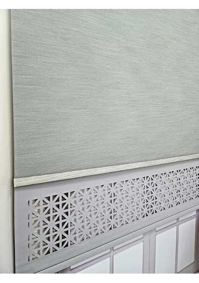 Bbb Çift Mekanizmalı Lazer Kesim Tül Ve Stor Perde Mlt1045 Gri