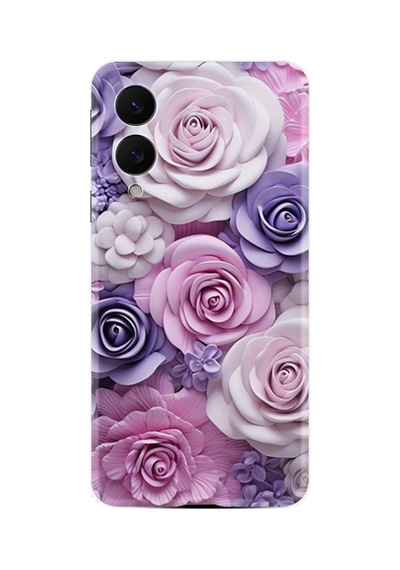 Samsung Galaxy Uyumlu S25 Edge Sm-s937b Kılıf Boutique Baskılı Resimli Mor Güller Pcode -029