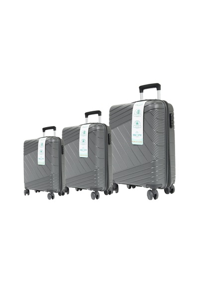 Metropolitan Sdr 102 Pp Valiz Seti - Büyük + Orta + Kabin Boy - Antrasit