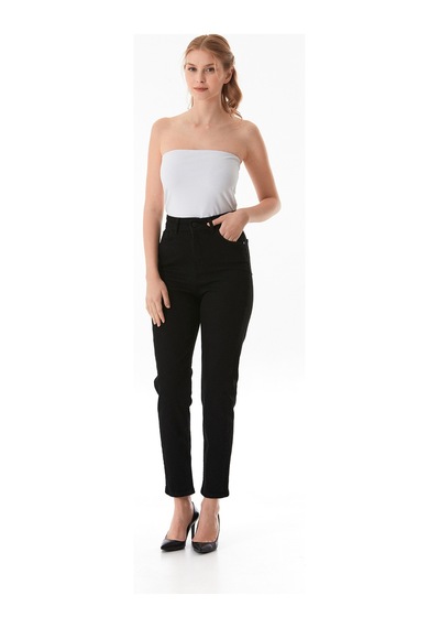 Fullamoda Basic Yanları Yırtmaçlı Straplez Büstiyer Beyaz