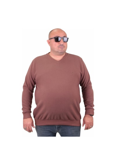 Moc Grande Mocgrande Büyük Beden Selanik V Yaka Classic Sweat 23201 Taba-Taba Moc Grande Mocgrande Büyük Beden Selanik V Yaka Classic Sweat 23201 Taba-Taba