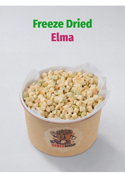 Freeze Dried Elma Dondurularak Kurutulmuş Küp Dilim 25 Gr 25 G