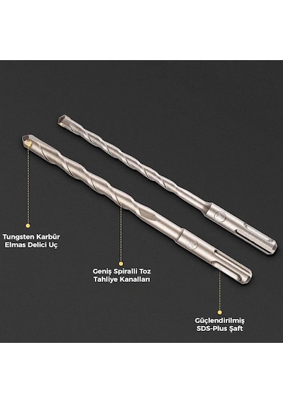 Cat Da03902 17 Parça Tungsten Karbür Sds-plus Beton Kırıcı/delici Matkap Ucu