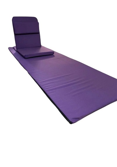 Backjack Meditasyon Sandalyesi Destekli Yer Minderi + 60x180 Kumaş Mat - Backjack 3xl Mor