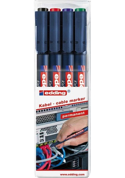 Edding 8407 Kablo Kalemi 4'Lü Set0.3 Mm