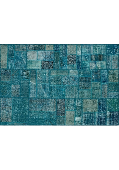 Klasik Modern Patchwork Eskitme Halı 120 X 180 Cm 5992