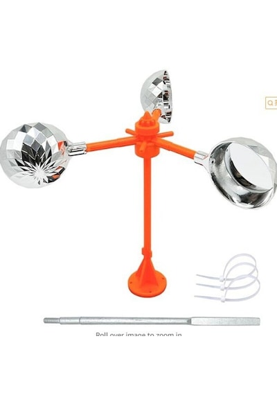 Peller Pro Solar Bird Spinner Kuş Kovucu Turuncu Uzatılabilir