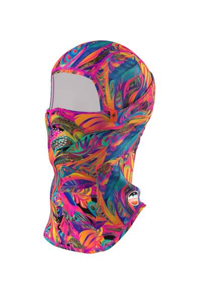 Pro Balaklava, Baskılı, Su İtici Özellikli Dwr Snowboard, Kayak, Motosiklet, Bisiklet Kar Maskesi Bordo - Mavi