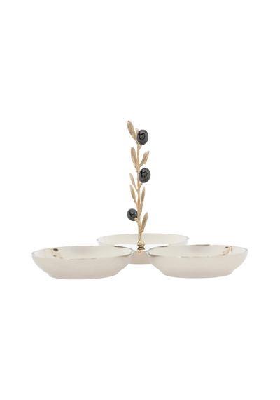 Mudo Home Olıve Üçlü Dekoratif Sunumluk 25x18 Cm
