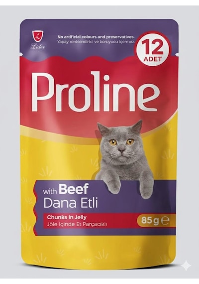Proline Pouch Dana Etli Yaş Kedi Maması 12 X 85gr