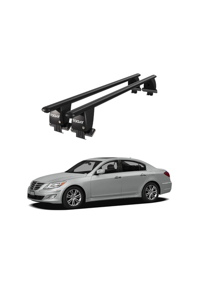 Royal Hyundai Genesis 2008-2014 Uyumlu Siyah Kilitli Ara Atkı Port Bagaj Tavan Barı