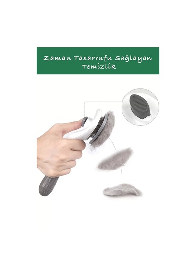 Tilbe Home Otomatik Temizlenen Tuşlu Evcil Hayvan Fırçası Kedi Köpek Tarağı