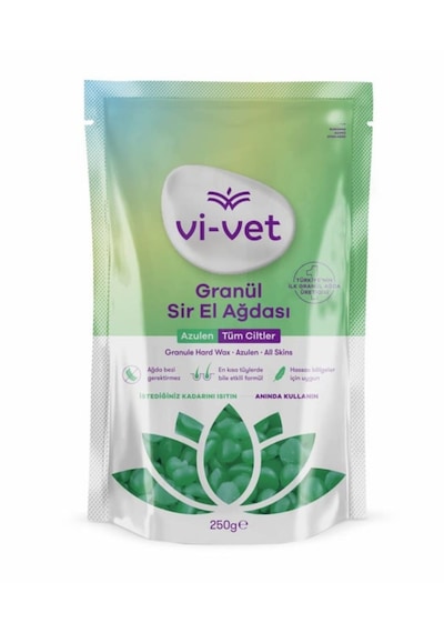 Vivet Granül Sir Ağda Azulen 250 Gr 3 Adet + Vivet Ağda Temizleme Ve Masaj Yağı Vitamine 125 Ml